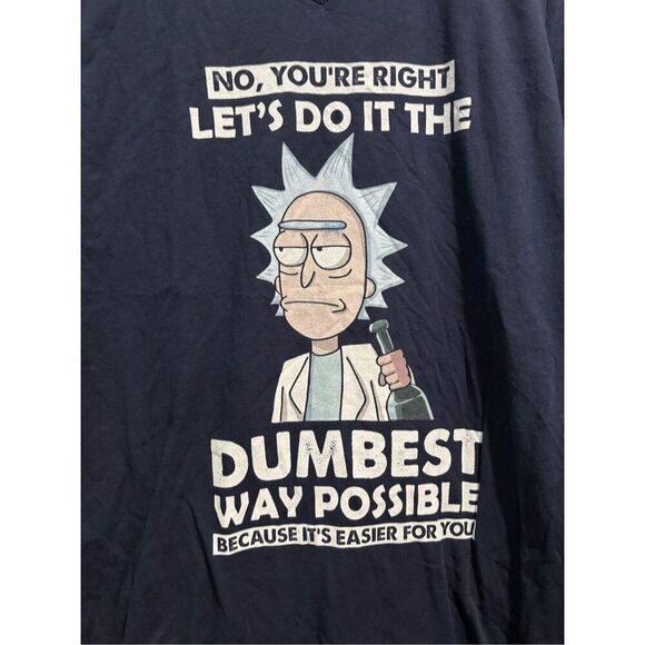 Rick and Morty Men's V-neck T-shirt size Medium - Picture 2 of 2